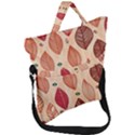 Forest Leaves Seamless Pattern With Natural Floral Fold Over Handle Tote Bag View1