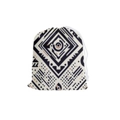 Tribal Pattern Drawstring Pouch (medium) by Sobalvarro