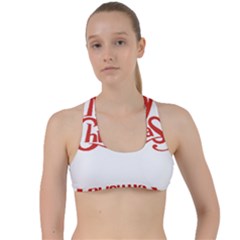 Merry Christmas Criss Cross Racerback Sports Bra by designerey