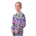 Texture Colorful Abstract Pattern Kids  Long Sleeve T-Shirt with Frill  View2