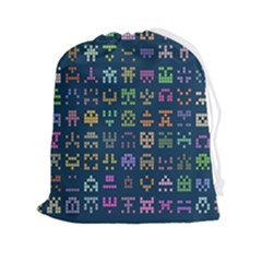 Procedural Generation Digital Art Pattern Drawstring Pouch (2xl) by Grandong