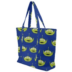 Alien Pattern Zip Up Canvas Bag by Ndabl3x