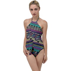 Aztec Design Go With The Flow One Piece Swimsuit by nateshop