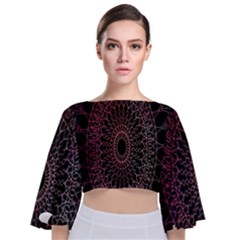 Mandala   Lockscreen , Aztec Tie Back Butterfly Sleeve Chiffon Top by nateshop