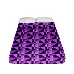 Violet Geometry Fitted Sheet (full/ Double Size) by Sparkle