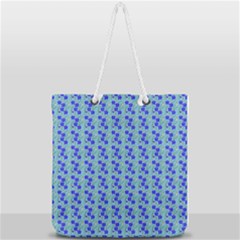Skyblue Floral Full Print Rope Handle Tote (large) by Sparkle