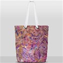 Ochre on fuchsia blend Full Print Rope Handle Tote (Small) View2