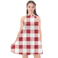 Gingham - 4096x4096px - 300dpi14 Halter Neckline Chiffon Dress  by EvgeniaEsenina