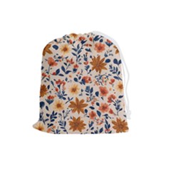 Boho Flowers Seamless Patternn Drawstring Pouch (large) by Jack14