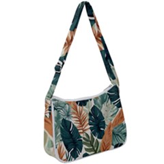 Tropical Leaf Zip Up Shoulder Bag by Jack14