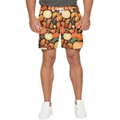 Thanksgiving Pattern Men s Runner Shorts by Valentinaart
