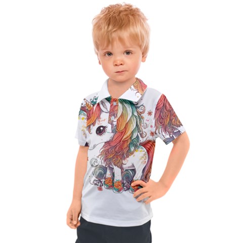 Baby Unicorn T- Shirt Colourful Bay Unicorn T- Shirt Yoga Reflexion Pose T- Shirtyoga Reflexion Pose T- Shirt Kids  Polo T-shirt by hizuto