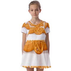 Baker T- Shirt Cool Bread Baking Bakers Saying Motif T- Shirt Yoga Reflexion Pose T- Shirtyoga Reflexion Pose T- Shirt Kids  Short Sleeve Pinafore Style Dress by hizuto