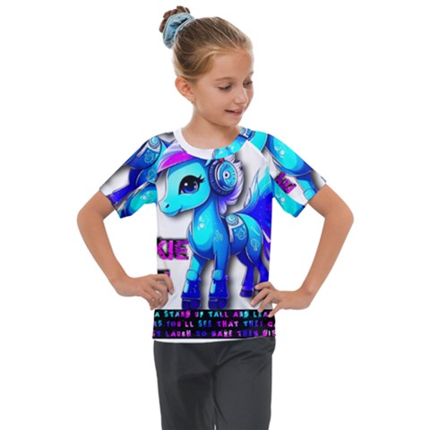 Pinkie Pie  Kids  Mesh Piece T-shirt by Internationalstore