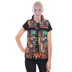 A Little Cat Women s Button Up Vest by Internationalstore