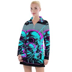 Aesthetic Art  Women s Long Sleeve Casual Dress by Internationalstore