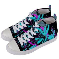Aesthetic Art  Women s Mid-top Canvas Sneakers by Internationalstore