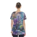 Abstract Blossoms  Skirt Hem Sports Top View2