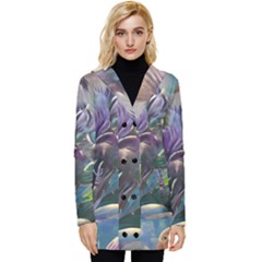 Abstract Blossoms  Button Up Hooded Coat  by Internationalstore