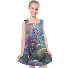 Abstract Blossoms  Kids  Cross Back Dress by Internationalstore