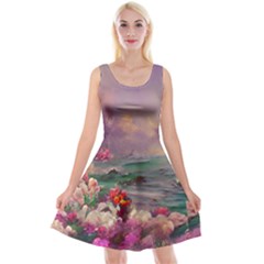 Abstract Flowers  Reversible Velvet Sleeveless Dress by Internationalstore