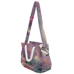 Abstract Flowers  Rope Handles Shoulder Strap Bag by Internationalstore