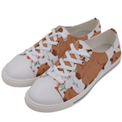 Capybara Art T- Shirt Cute Capybaras Illustration T- Shirt Yoga Reflexion Pose T- Shirtyoga Reflexion Pose T- Shirt Women s Low Top Canvas Sneakers by hizuto