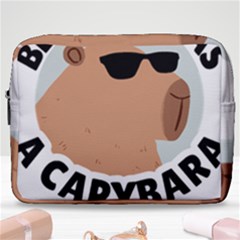 Capybara T- Shirt Be As Cool As A Capybara- A Cute Funny Capybara Wearing Sunglasses T- Shirt Yoga Reflexion Pose T- Shirtyoga Reflexion Pose T- Shirt Make Up Pouch (large) by hizuto
