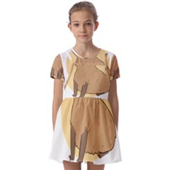 Capybara T- Shirt Cute Gentlemen Capybara T- Shirt Yoga Reflexion Pose T- Shirtyoga Reflexion Pose T- Shirt Kids  Short Sleeve Pinafore Style Dress by hizuto