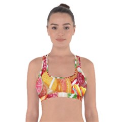 Aesthetic Candy Art Cross Back Sports Bra by Internationalstore