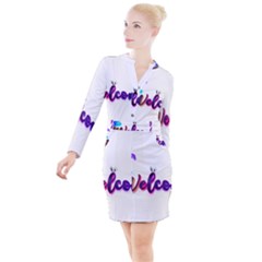 Arts Button Long Sleeve Dress by Internationalstore