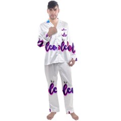 Arts Men s Long Sleeve Satin Pajamas Set by Internationalstore