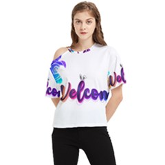 Arts One Shoulder Cut Out T-shirt by Internationalstore