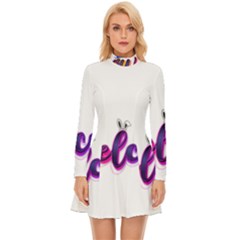 Arts Long Sleeve Velour Longline Dress by Internationalstore
