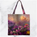 Floral Blossoms  Zipper Grocery Tote Bag View1