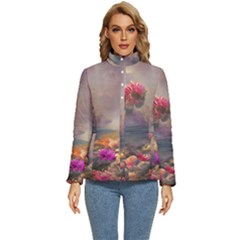 Floral Blossoms  Women s Puffer Bubble Jacket Coat by Internationalstore