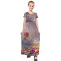 Floral Blossoms  Kids  Short Sleeve Maxi Dress View1