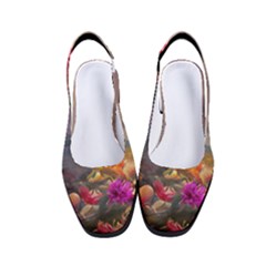 Floral Blossoms  Women s Classic Slingback Heels by Internationalstore