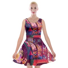 Fantasy  Velvet Skater Dress by Internationalstore