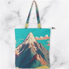 Mountain Mount Fuji Double Zip Up Tote Bag by Pakjumat