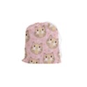 Cat Pattern Pink Cartoon Drawstring Pouch (Small) View1