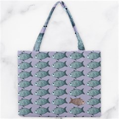 Fishes Pattern Background Theme Mini Tote Bag by Pakjumat