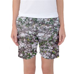 Climbing Plant At Outdoor Wall Women s Basketball Shorts by dflcprintsclothing