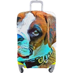 Boxer Dog Art T- Shirt Boxer Dog Art T- Shirt Luggage Cover (large) by JamesGoode