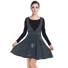 Festive Season Christmas Paper Plunge Pinafore Dress by uniart180623