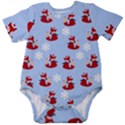 Christmas Background Pattern Baby Short Sleeve Bodysuit View1