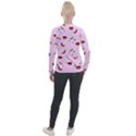 Christmas Xmas Background Design Pattern Velvet Zip Up Jacket View2