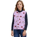 Christmas Xmas Background Design Pattern Kid s Button Up Puffer Vest	 View1