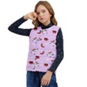 Christmas Xmas Background Design Pattern Kid s Button Up Puffer Vest	 View3