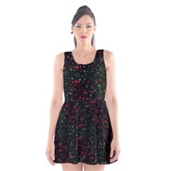 Confetti Star Dot Christmas Scoop Neck Skater Dress by uniart180623